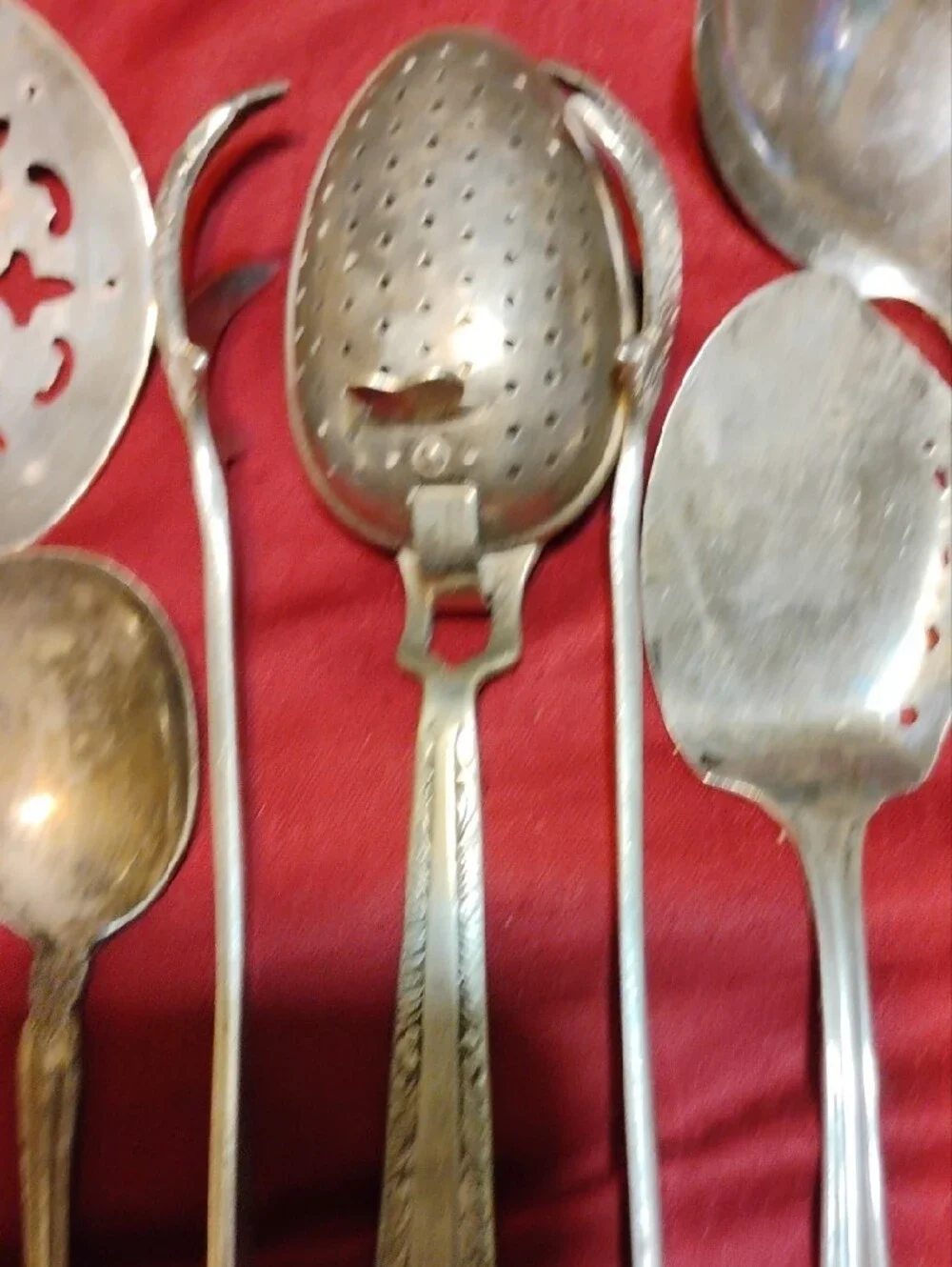 Antique/Vintage Silver-Plated Serving Utensil Set - Classic Silver